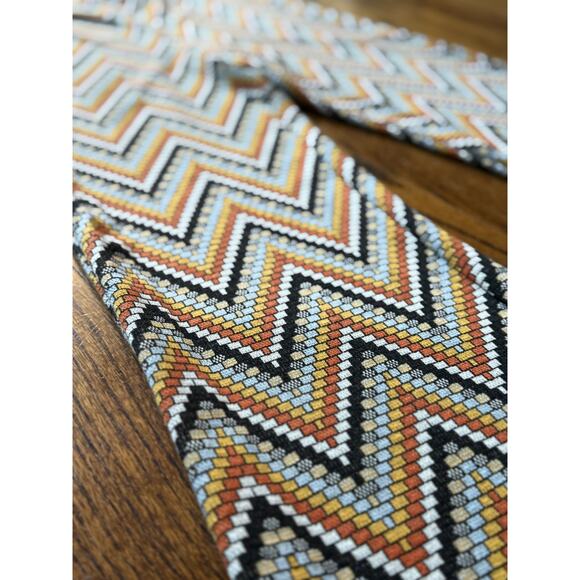 Tall SZ Lrg NWT Urban Outfitters Chevron Orange Brown Thanksgiving Fall Pants - Picture 5 of 12